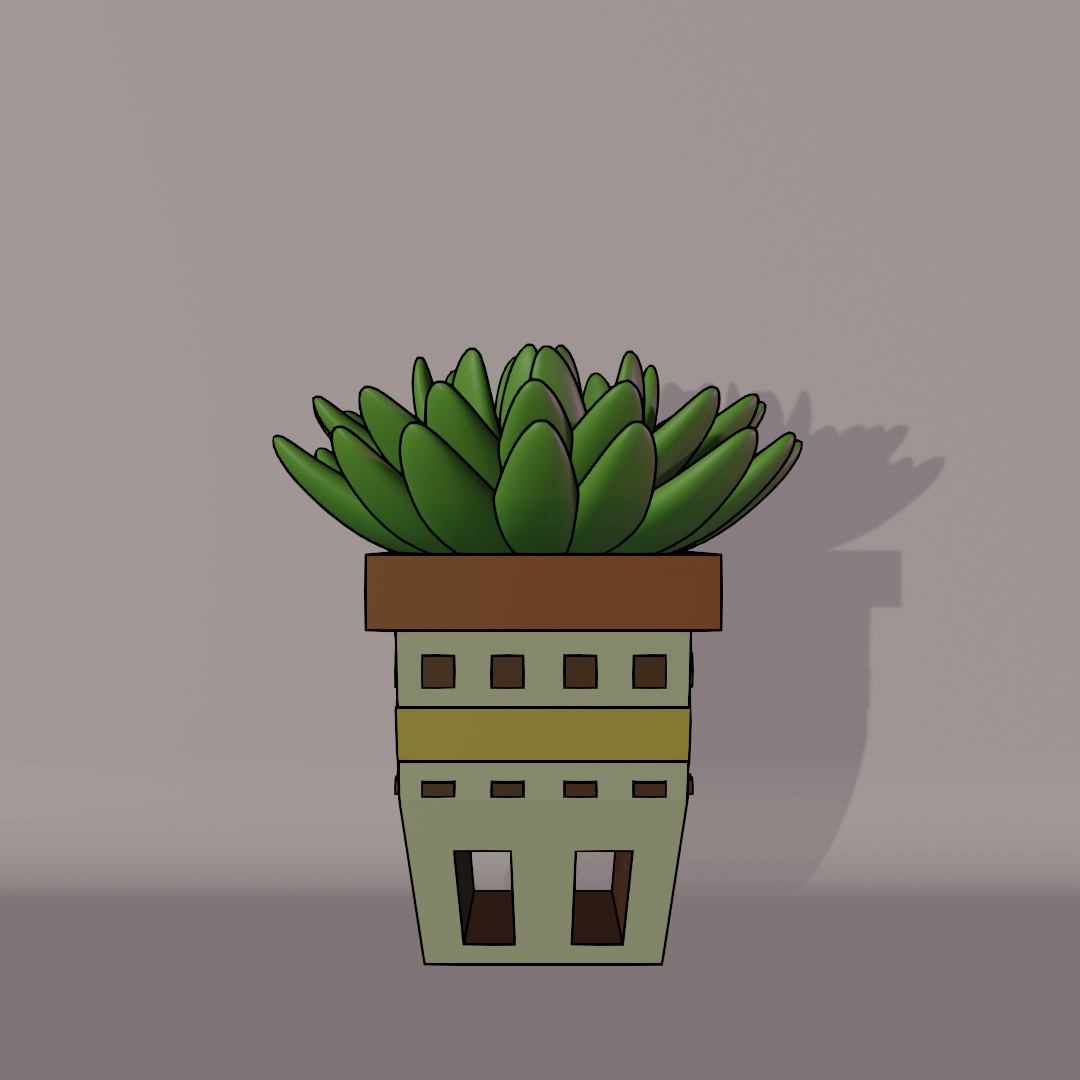 Low poly blender cactus